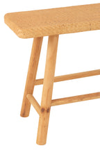 J-LINE BENCH RECTANGULAR CANE/FIR WOOD NATURAL - Tuincentrum Lopik