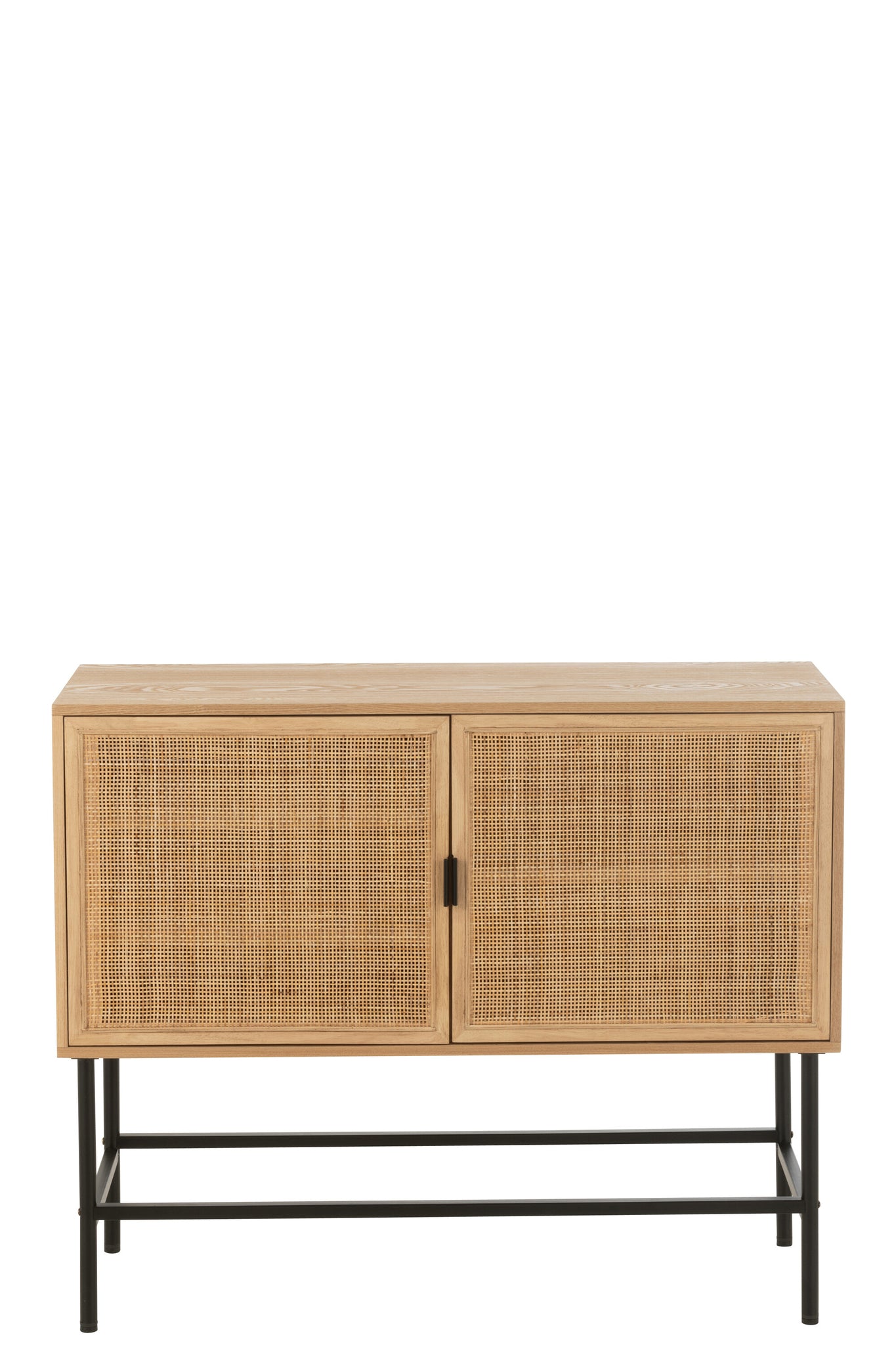 J-LINE DRESSOIR SQUARE MDF/METAAL NATUREL/ZWART SMALL - Tuincentrum Lopik