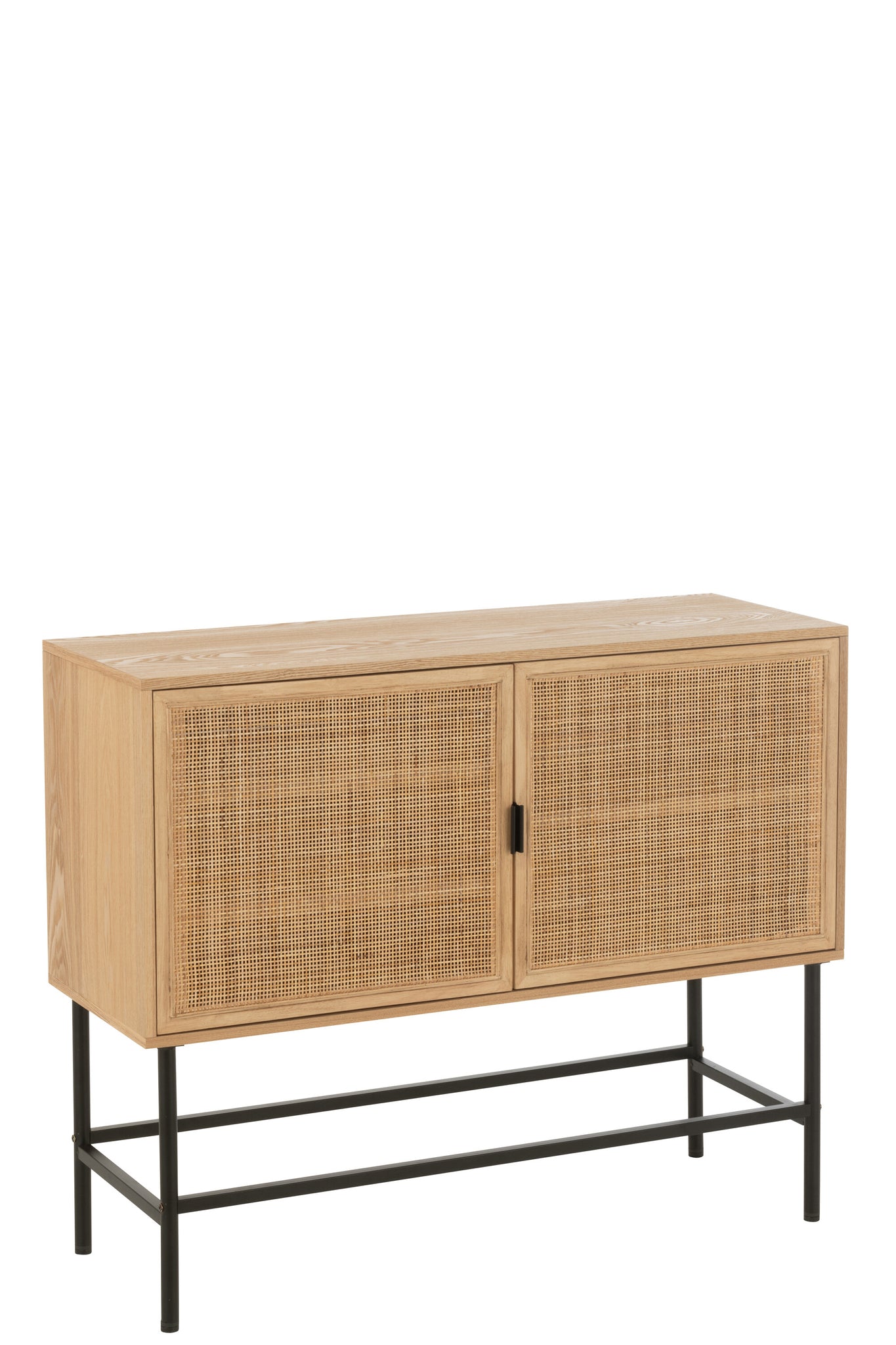 J-LINE DRESSOIR SQUARE MDF/METAAL NATUREL/ZWART SMALL - Tuincentrum Lopik