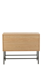 J-LINE DRESSOIR SQUARE MDF/METAAL NATUREL/ZWART SMALL - Tuincentrum Lopik