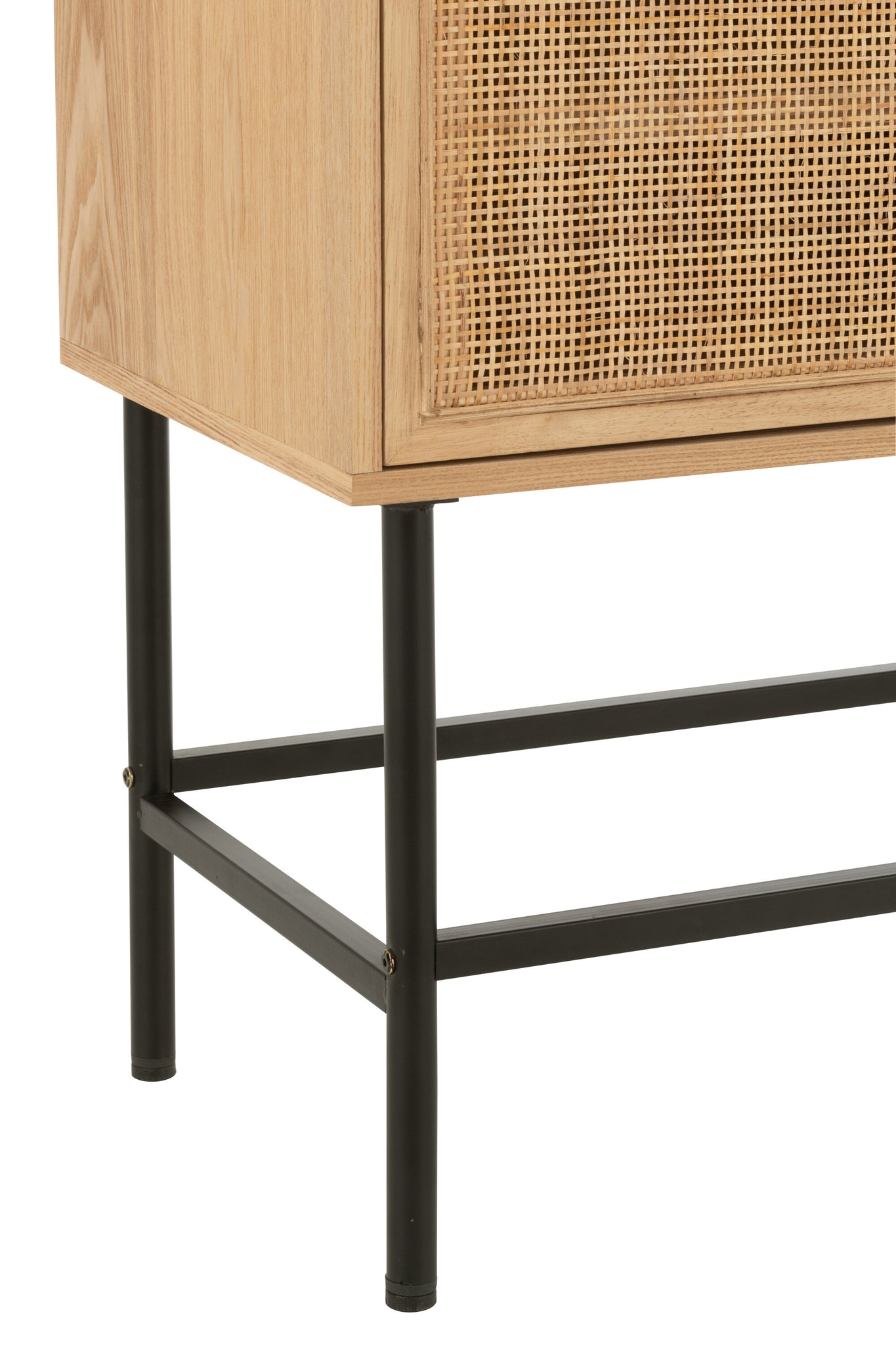 J-LINE DRESSOIR SQUARE MDF/METAAL NATUREL/ZWART SMALL - Tuincentrum Lopik