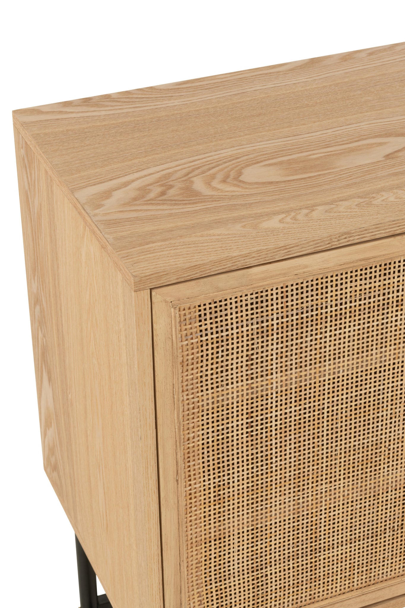 J-LINE DRESSOIR SQUARE MDF/METAAL NATUREL/ZWART SMALL - Tuincentrum Lopik