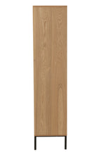 J-LINE KAST COMPARTMENTS MDF/METAAL NATUUR/ZWART - Tuincentrum Lopik