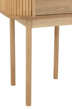 J-LINE ROND NACHTKASTJE MDF/GRENENHOUT NATUREL - Tuincentrum Lopik