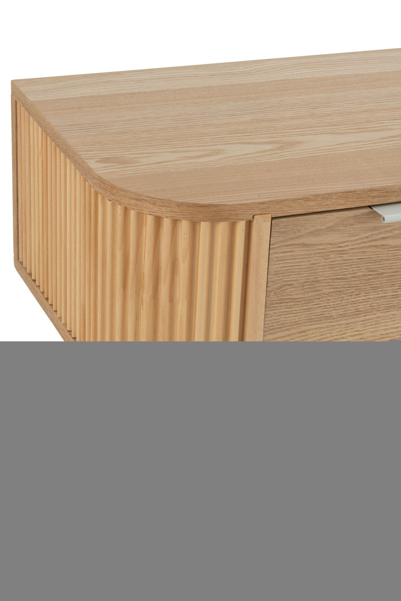 J-LINE ROND NACHTKASTJE MDF/GRENENHOUT NATUREL - Tuincentrum Lopik