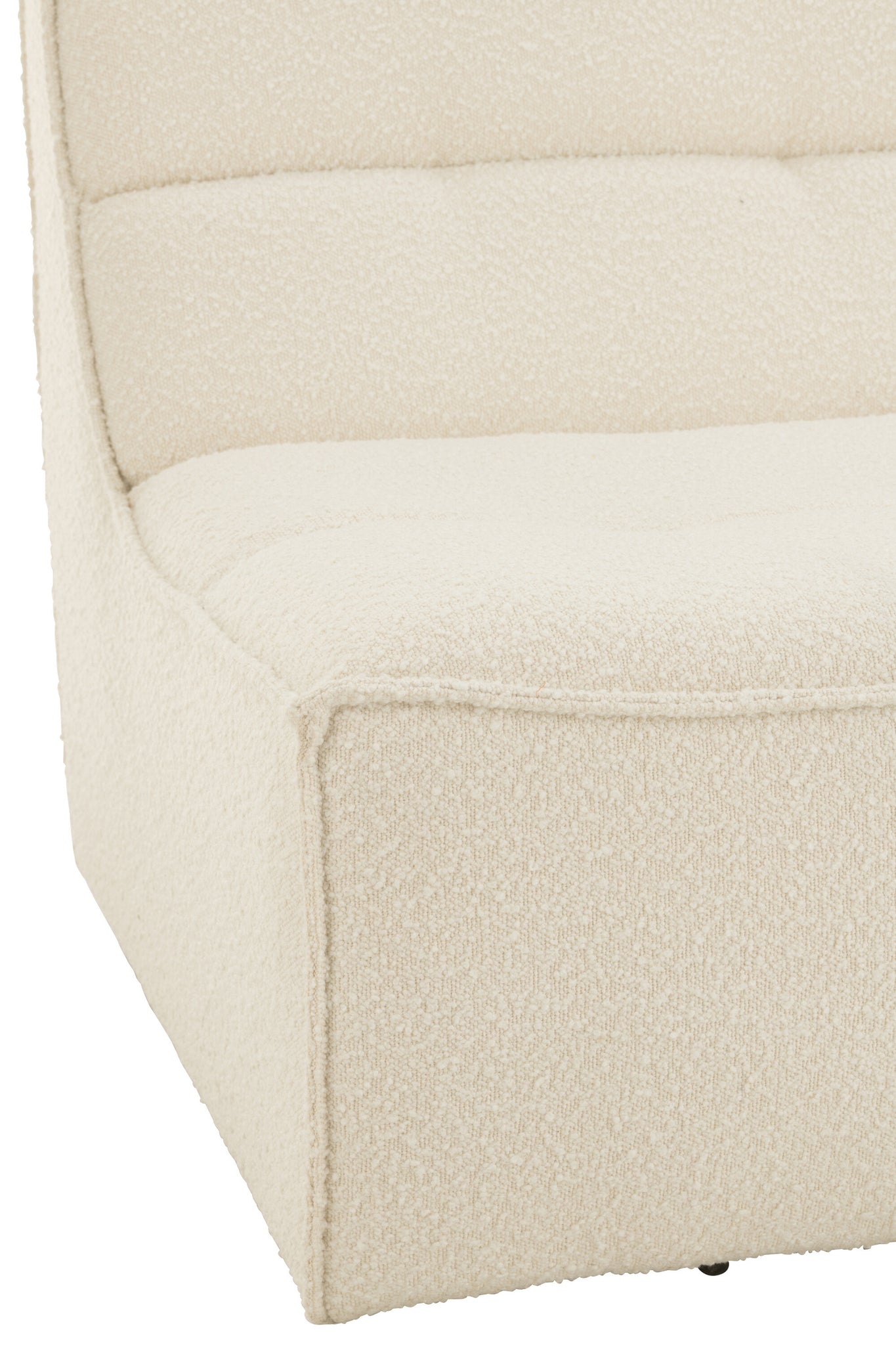 J-LINE VIERKANTE DRAAIFAUTEUIL, POPULIERENHOUT/SCHUIM, CRÈME - Tuincentrum Lopik