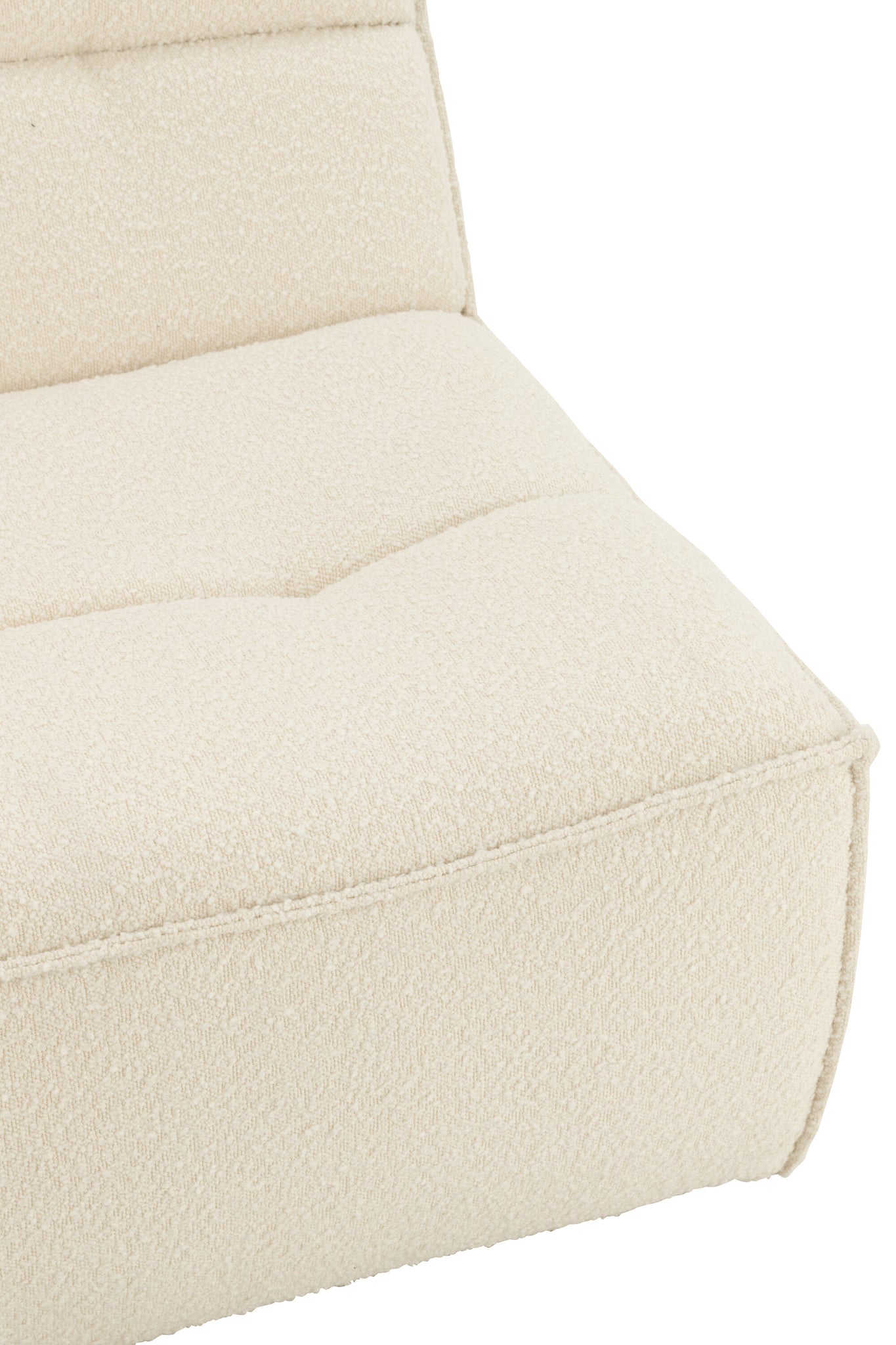 J-LINE VIERKANTE DRAAIFAUTEUIL, POPULIERENHOUT/SCHUIM, CRÈME - Tuincentrum Lopik