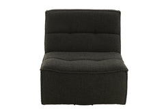 J-LINE DRAAIFAUTEUIL VIERKANT POPULIERENHOUT/FOAM ZWART 97X83X83CM - Tuincentrum Lopik