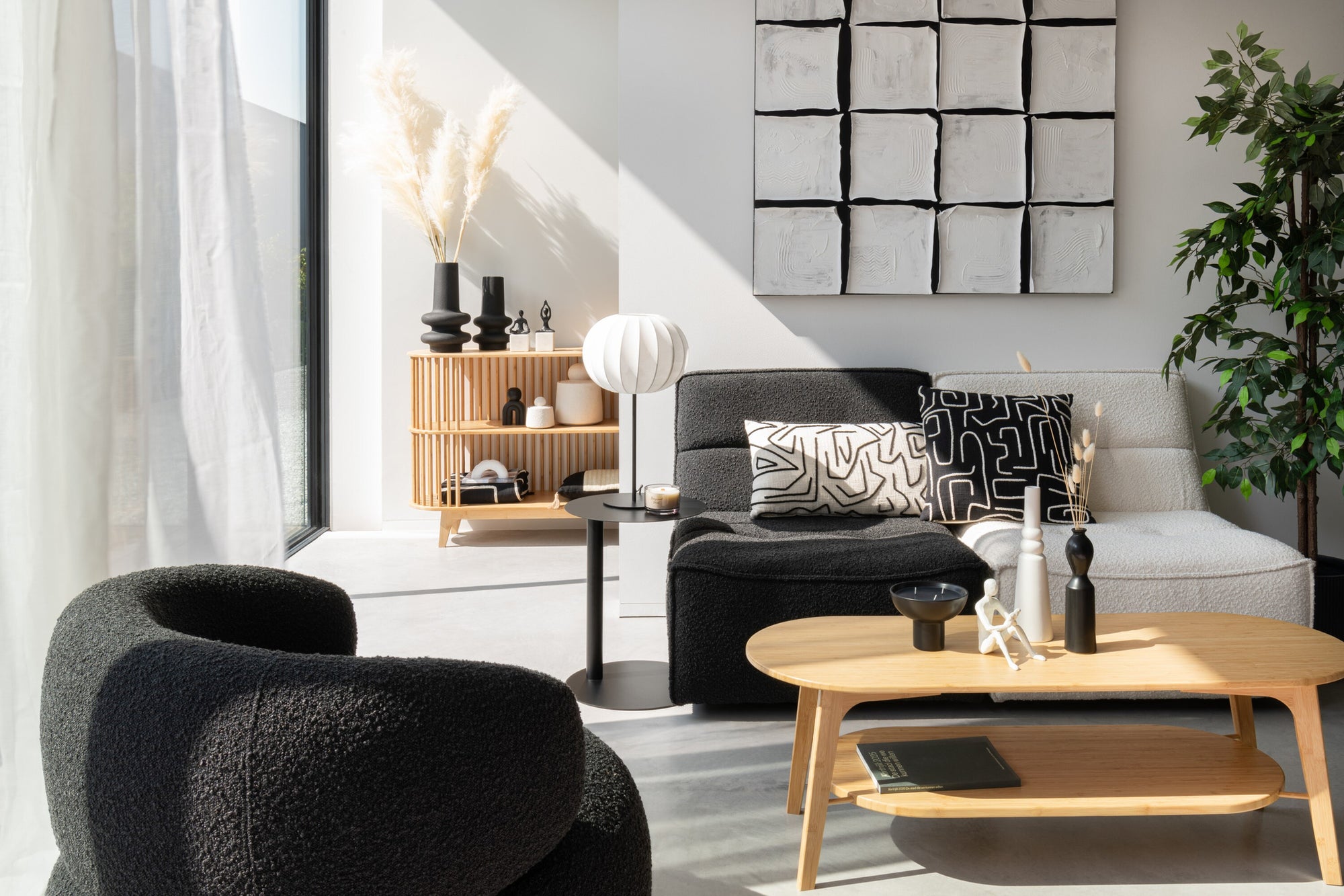 Salontafel Vierkant Bamboe Natuurlijk - Tuincentrum Lopik