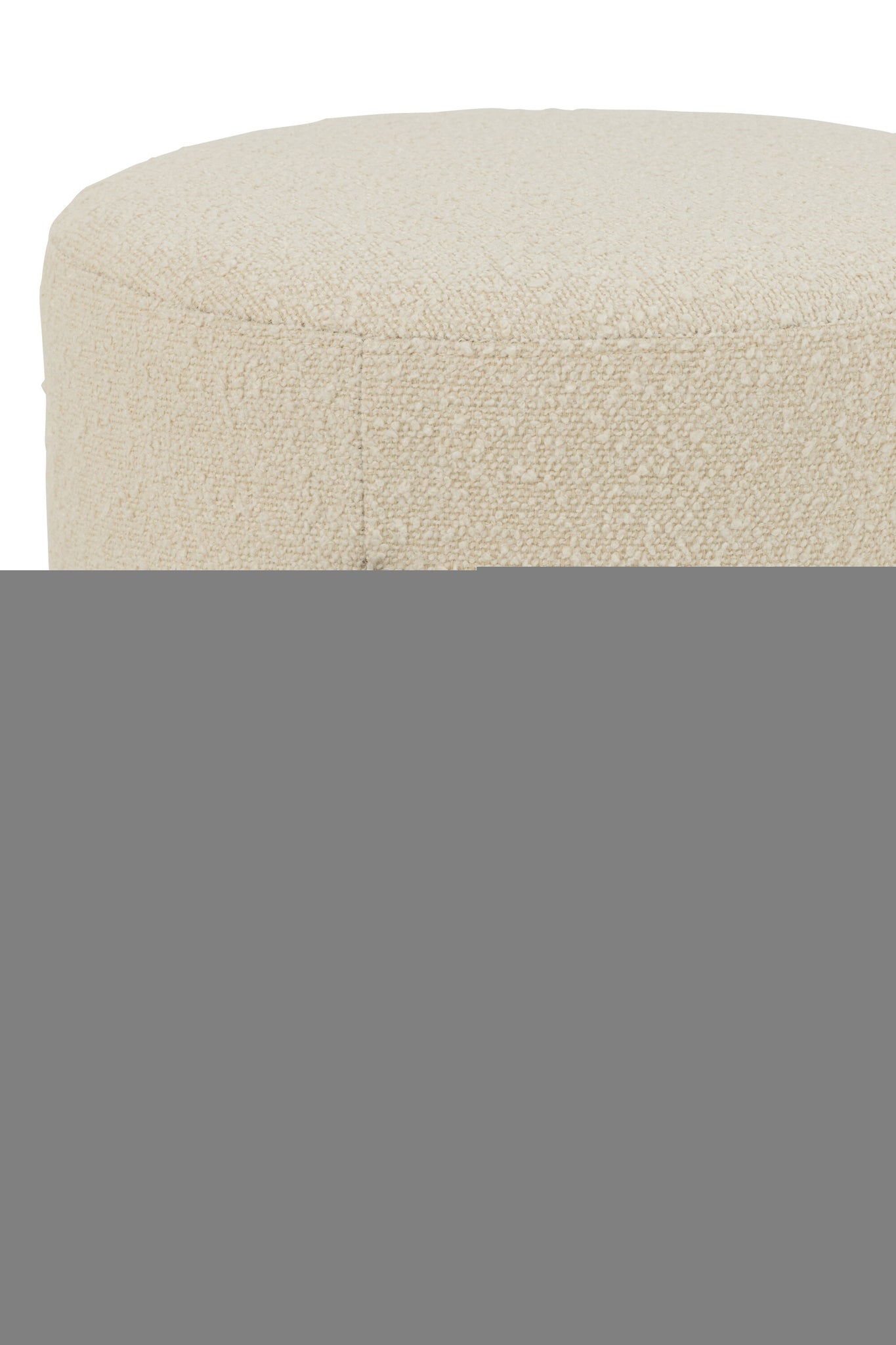 Kruk bouclé multiplex/polyester wit/zwart - Tuincentrum Lopik