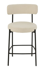 J-LINE BARSTOEL BOUCLE WIT/ZWART - Tuincentrum Lopik