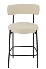J-LINE BARSTOEL BOUCLE WIT/ZWART - Tuincentrum Lopik
