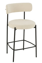 J-LINE BARSTOEL BOUCLE WIT/ZWART - Tuincentrum Lopik