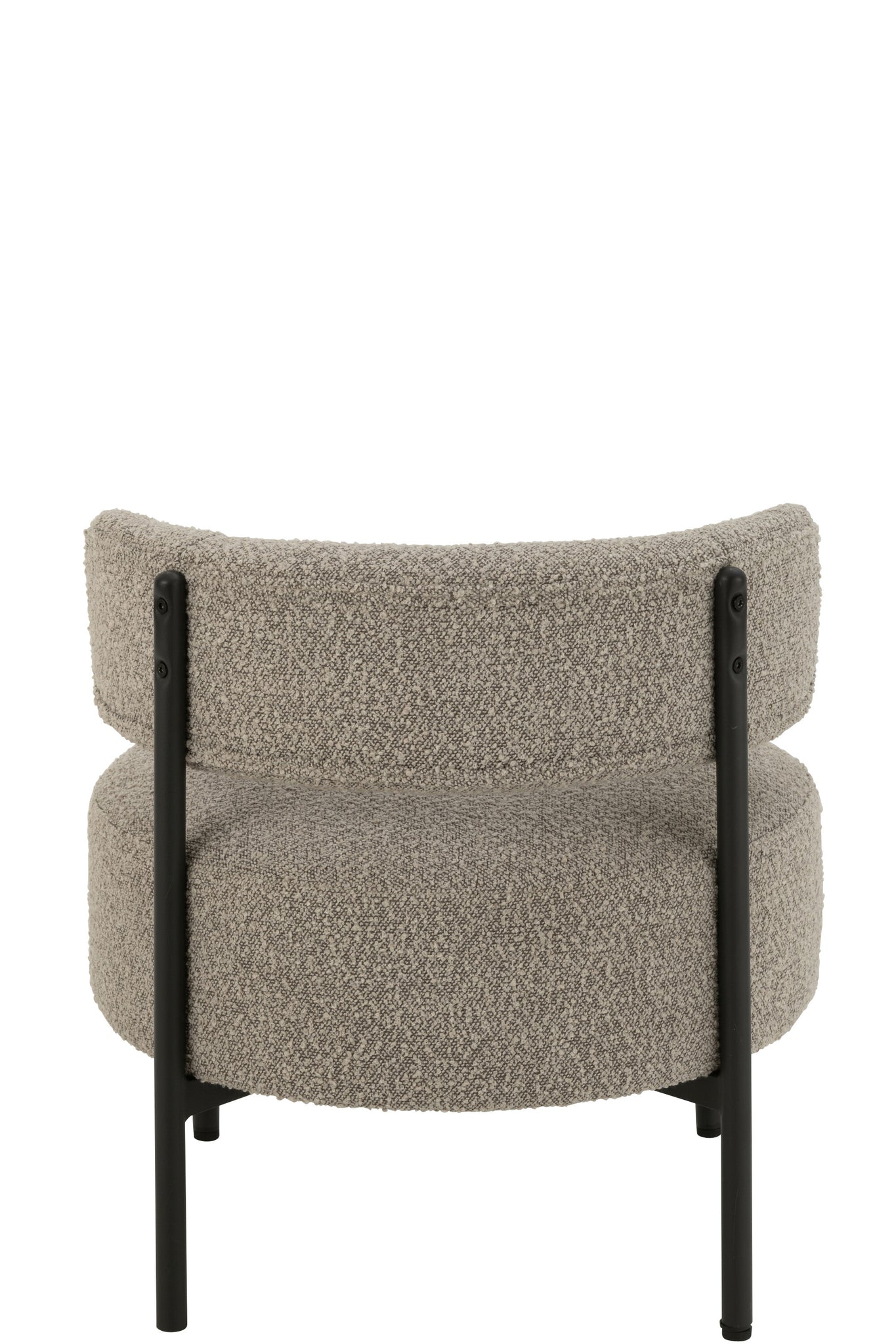 Loungestoel Bouclé multiplex/polyester grijs/zwart - Tuincentrum Lopik