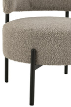 Loungestoel Bouclé multiplex/polyester grijs/zwart - Tuincentrum Lopik