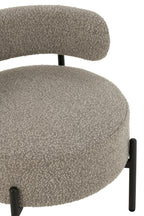 Loungestoel Bouclé multiplex/polyester grijs/zwart - Tuincentrum Lopik