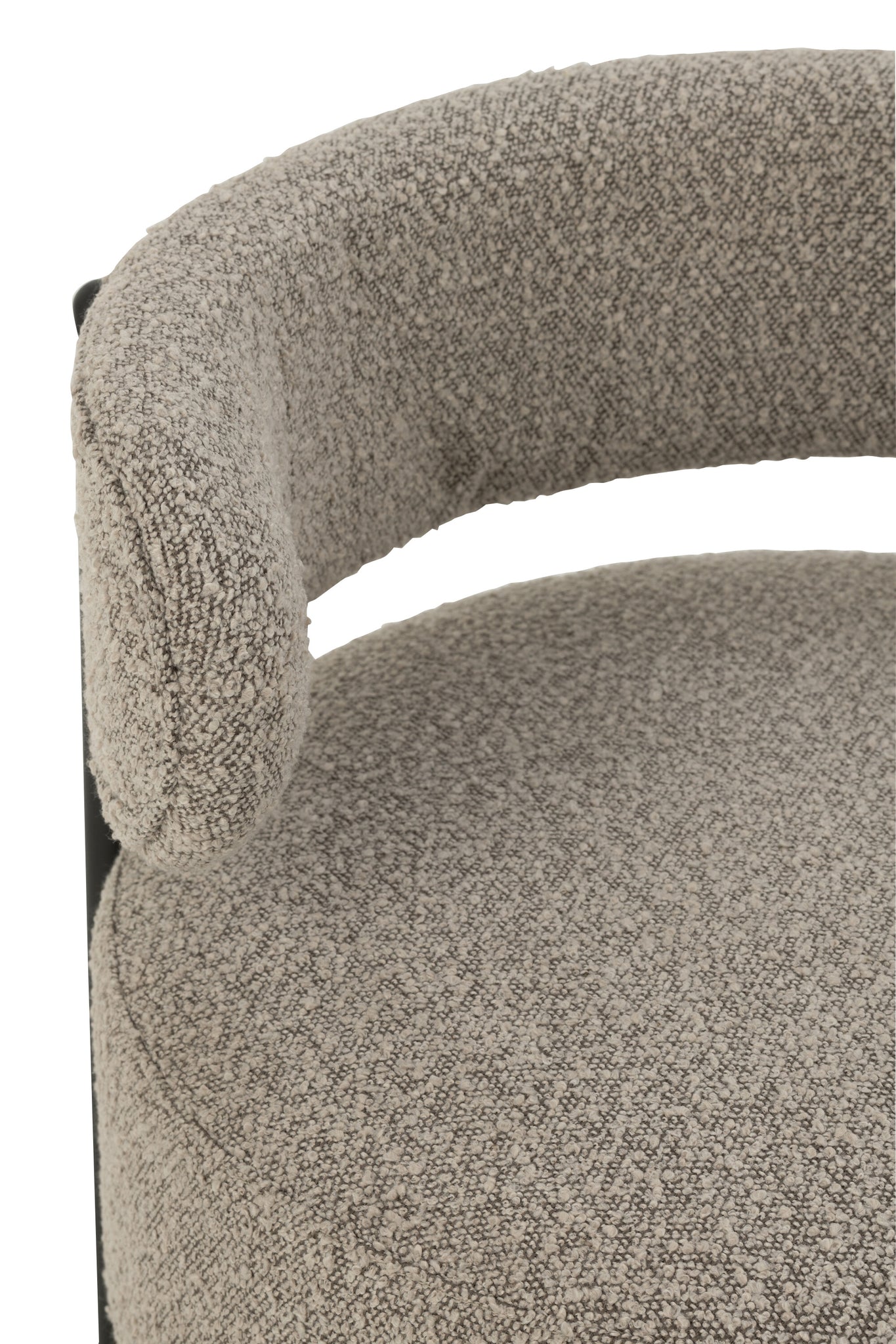 Loungestoel Bouclé multiplex/polyester grijs/zwart - Tuincentrum Lopik