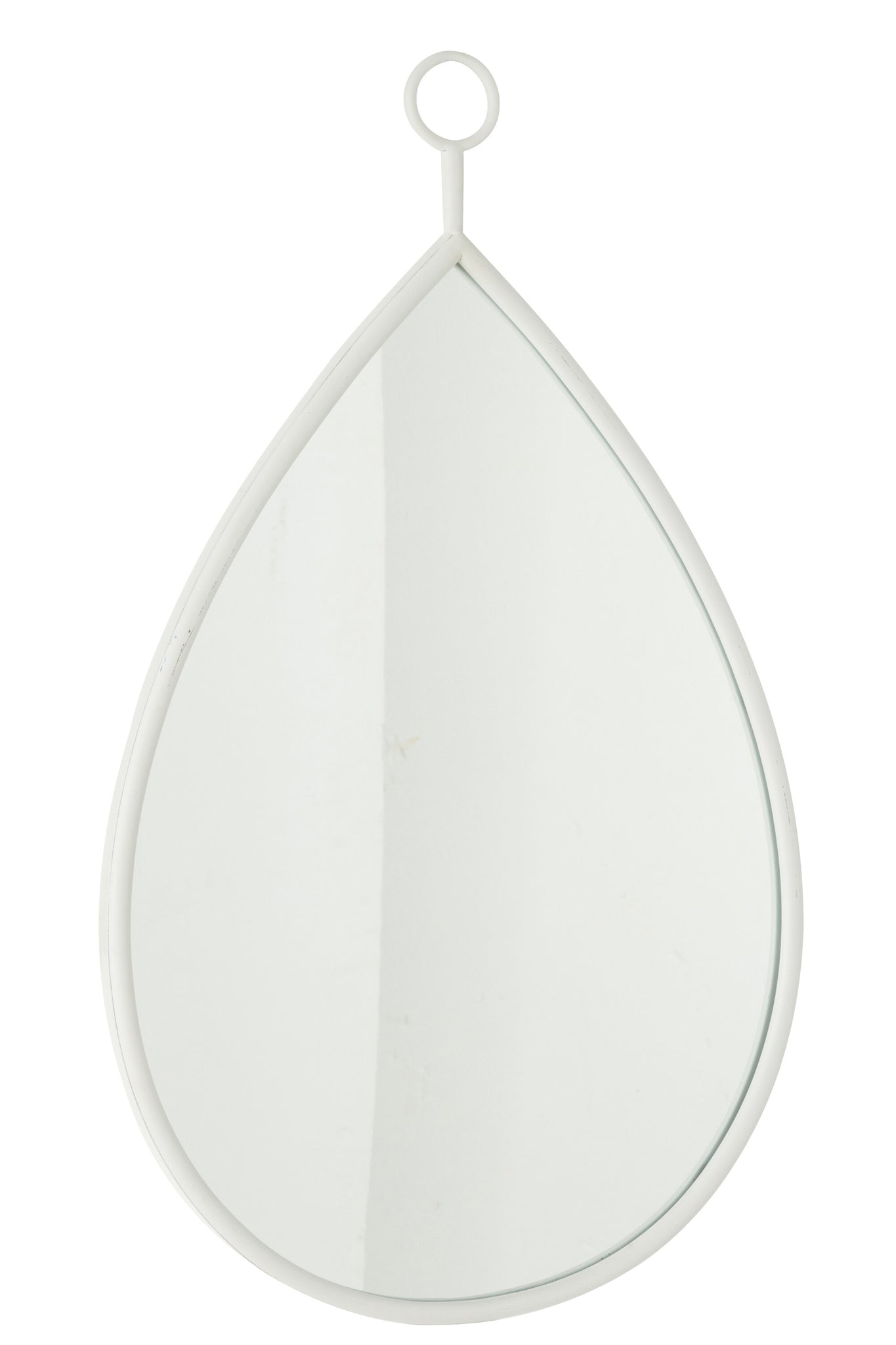 J-LINE HANGENDE SPIEGEL DRUPPEL MIRROR/MDF WIT LARGE - Tuincentrum Lopik