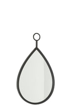 J-LINE HANGSPIEGEL DRUPPEL – ZWART MDF/KOPER KLEIN 53,5×30,5 CM - Tuincentrum Lopik