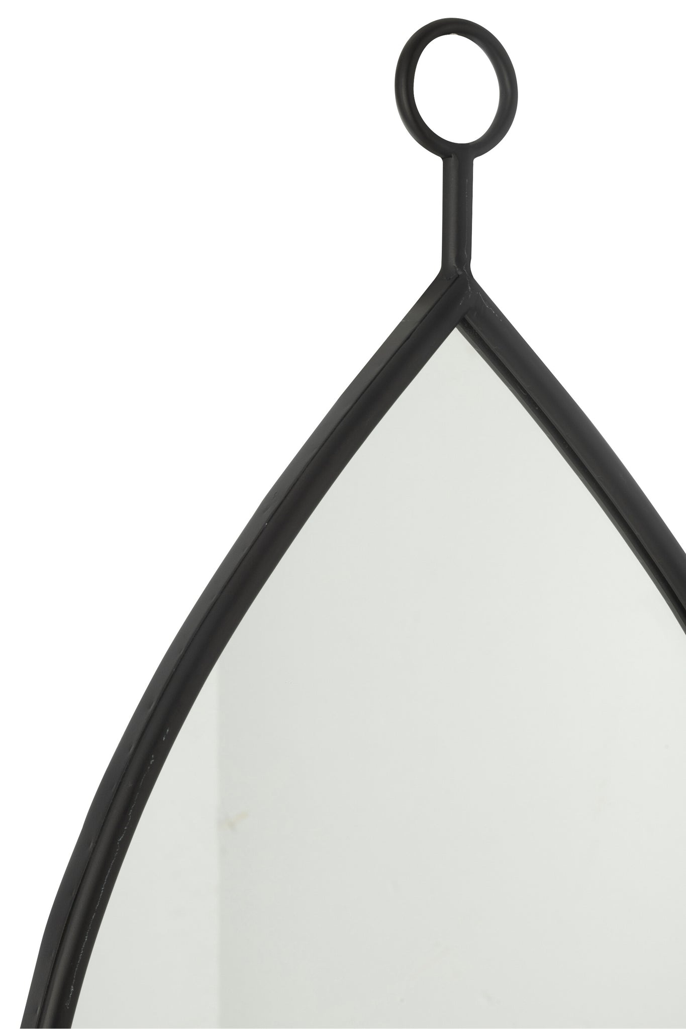 J-LINE HANGENDE SPIEGEL DRUPPEL MDF/ZWARTE RAND LARGE - Tuincentrum Lopik