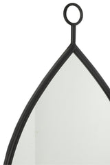 J-LINE HANGENDE SPIEGEL DRUPPEL MDF/ZWARTE RAND LARGE - Tuincentrum Lopik