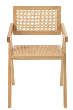 Stoel Grid essenhout/rotan naturel - Tuincentrum Lopik