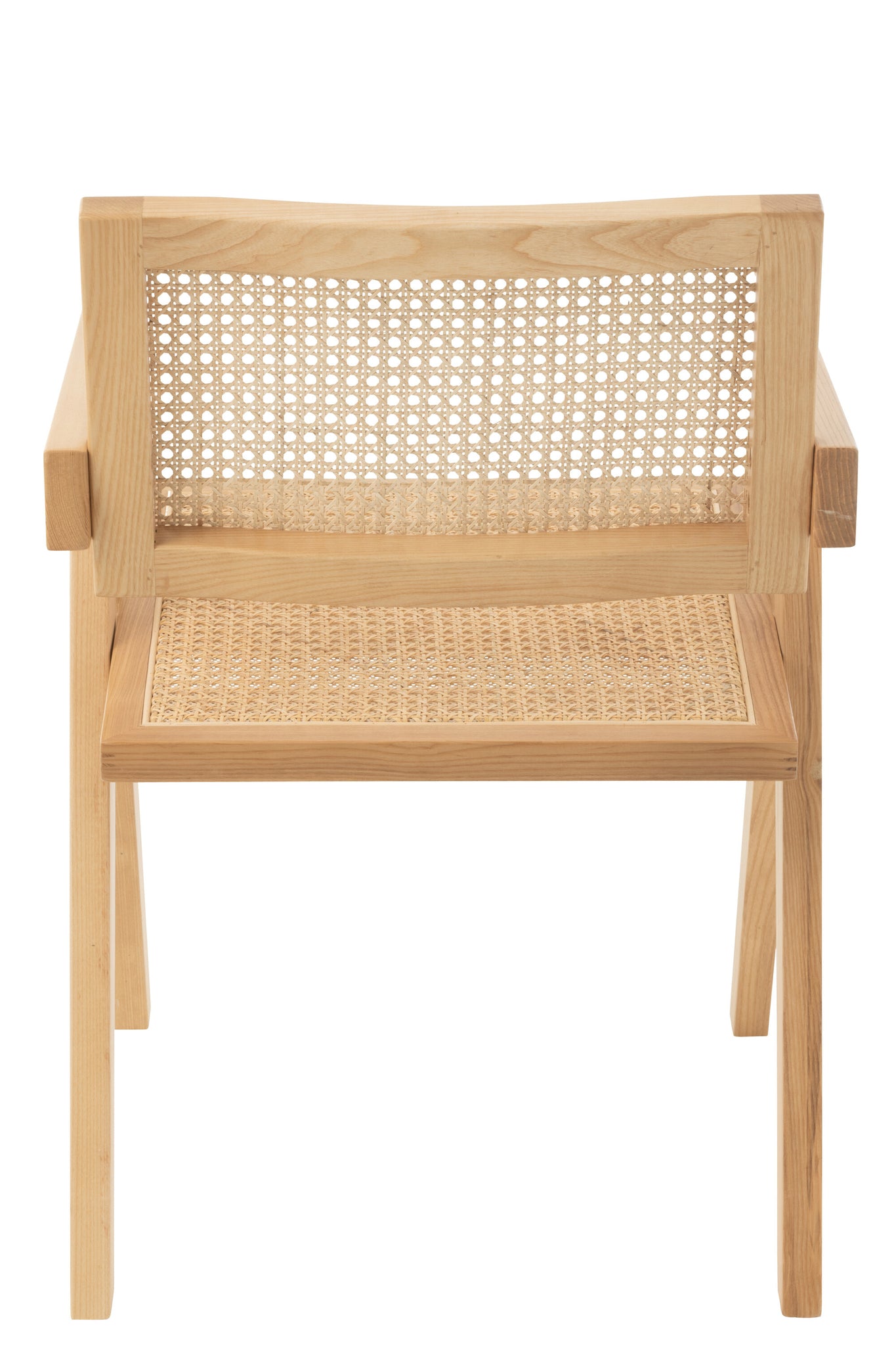 Stoel Grid essenhout/rotan naturel - Tuincentrum Lopik