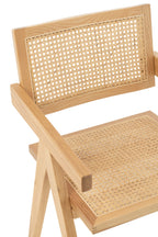 Stoel Grid essenhout/rotan naturel - Tuincentrum Lopik