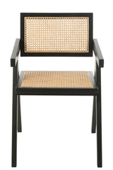 J-LINE STOEL GRID ESSENHOUT/ROTAN ZWART - Tuincentrum Lopik