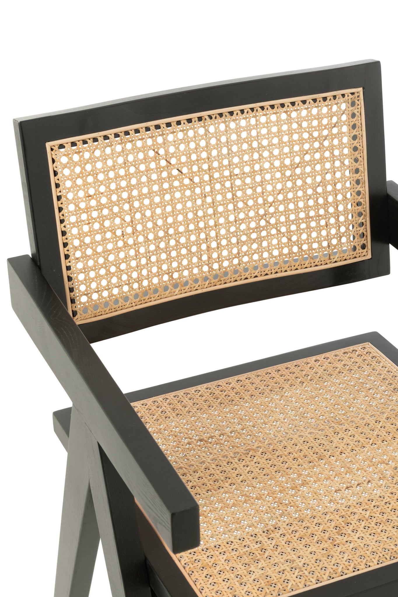 J-LINE STOEL GRID ESSENHOUT/ROTAN ZWART - Tuincentrum Lopik