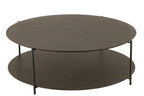 Salontafel Rond Mdf/Metaal Donkerbruin Groot - Tuincentrum Lopik