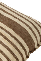 J-LINE ZITZAK GESTREEPT GERECYCLED KATOEN WIT/BRUIN L150XB100XH40CM - Tuincentrum Lopik