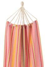 J-LINE GESTREEPTE HANGMAT KATOEN/POLYESTER LICHTROZE - Tuincentrum Lopik