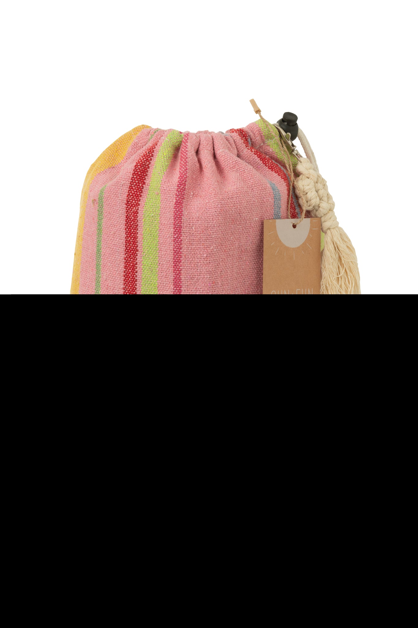 J-LINE GESTREEPTE HANGMAT KATOEN/POLYESTER LICHTROZE - Tuincentrum Lopik