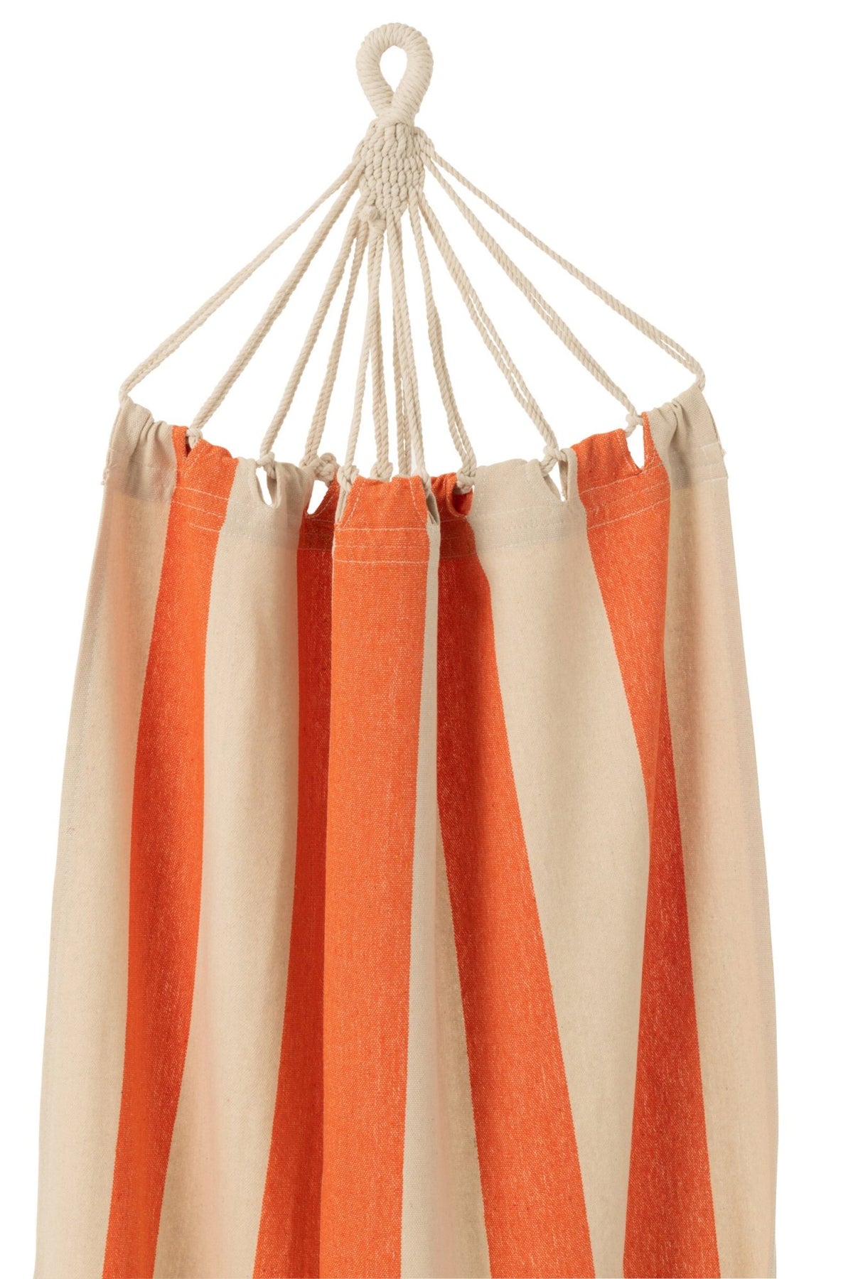 J-LINE HANGMAT GROTE STREPEN – KATOEN/POLYESTER ORANJE/ECRU