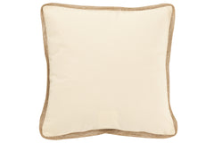 J-LINE KUSSEN VIERKANT PALMBOMEN KATOEN CRÈME/BEIGE - Tuincentrum Lopik
