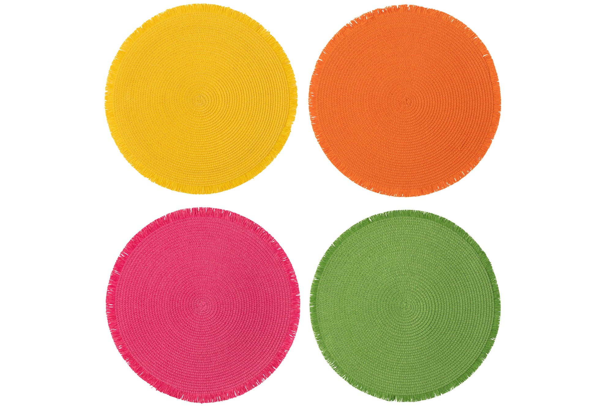 J-LINE PLACEMAT ROUND PAPER MIX (SET VAN 4) - Tuincentrum Lopik