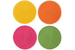J-LINE PLACEMAT ROUND PAPER MIX (SET VAN 4) - Tuincentrum Lopik