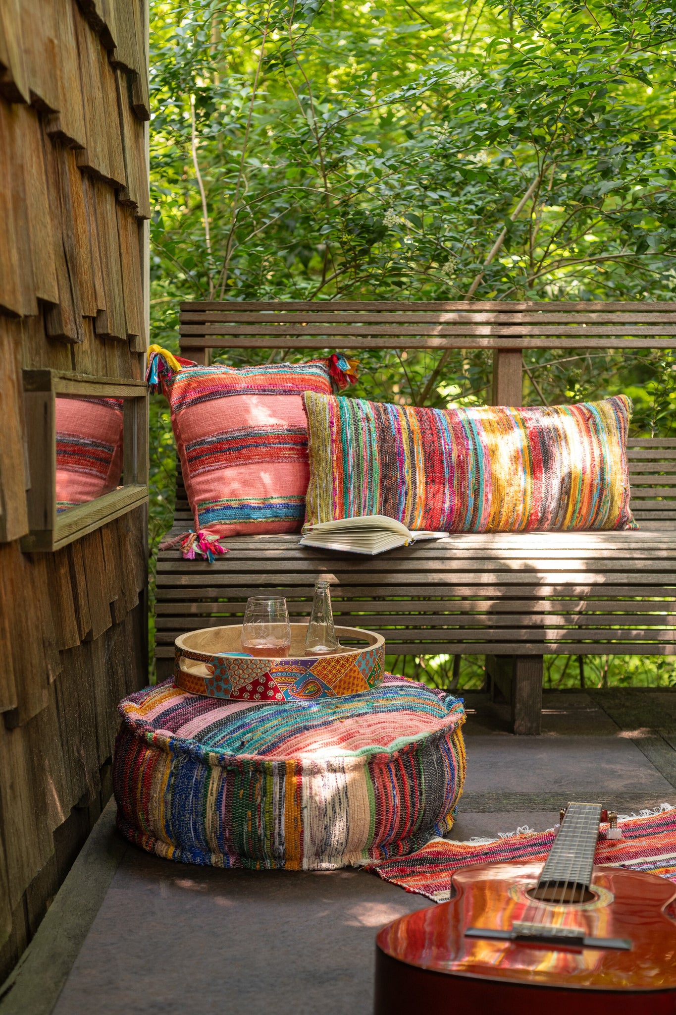 Kussen Chindi Kwastjes Katoen/Polyester Roze - Tuincentrum Lopik