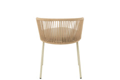 J-LINE STOEL TOA STAAL/ROPE BEIGE