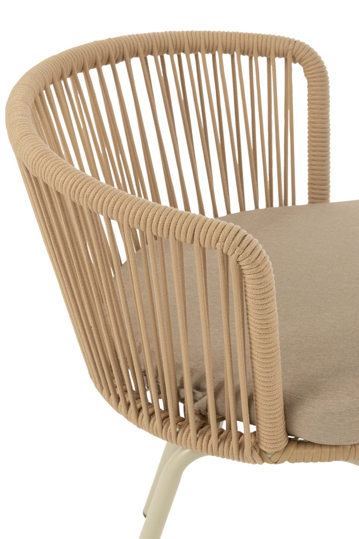 J-LINE STOEL TOA STAAL/ROPE BEIGE