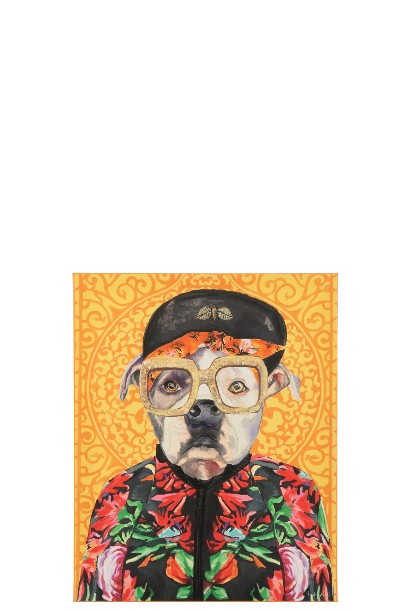 J-LINE WANDDECORATIE HOND POP ART CANVAS MIX KLEIN - 40 X 50 CM - Tuincentrum Lopik