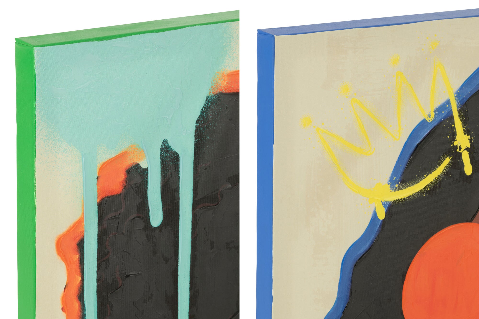J-LINE WANDDECORATIE VROUWEN POP ART CANVAS MIX GROOT - SET VAN 2 - 75 X 100 CM - Tuincentrum Lopik