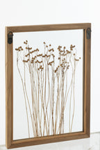 J-LINE WANDDECORATIE CEREAL GRENS DENNENHOUT/GLAS TRANSPARANT/BRUIN (SET VAN 2)
