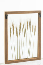 J-LINE WANDDECORATIE CEREAL GRENS DENNENHOUT/GLAS TRANSPARANT/BRUIN (SET VAN 2)