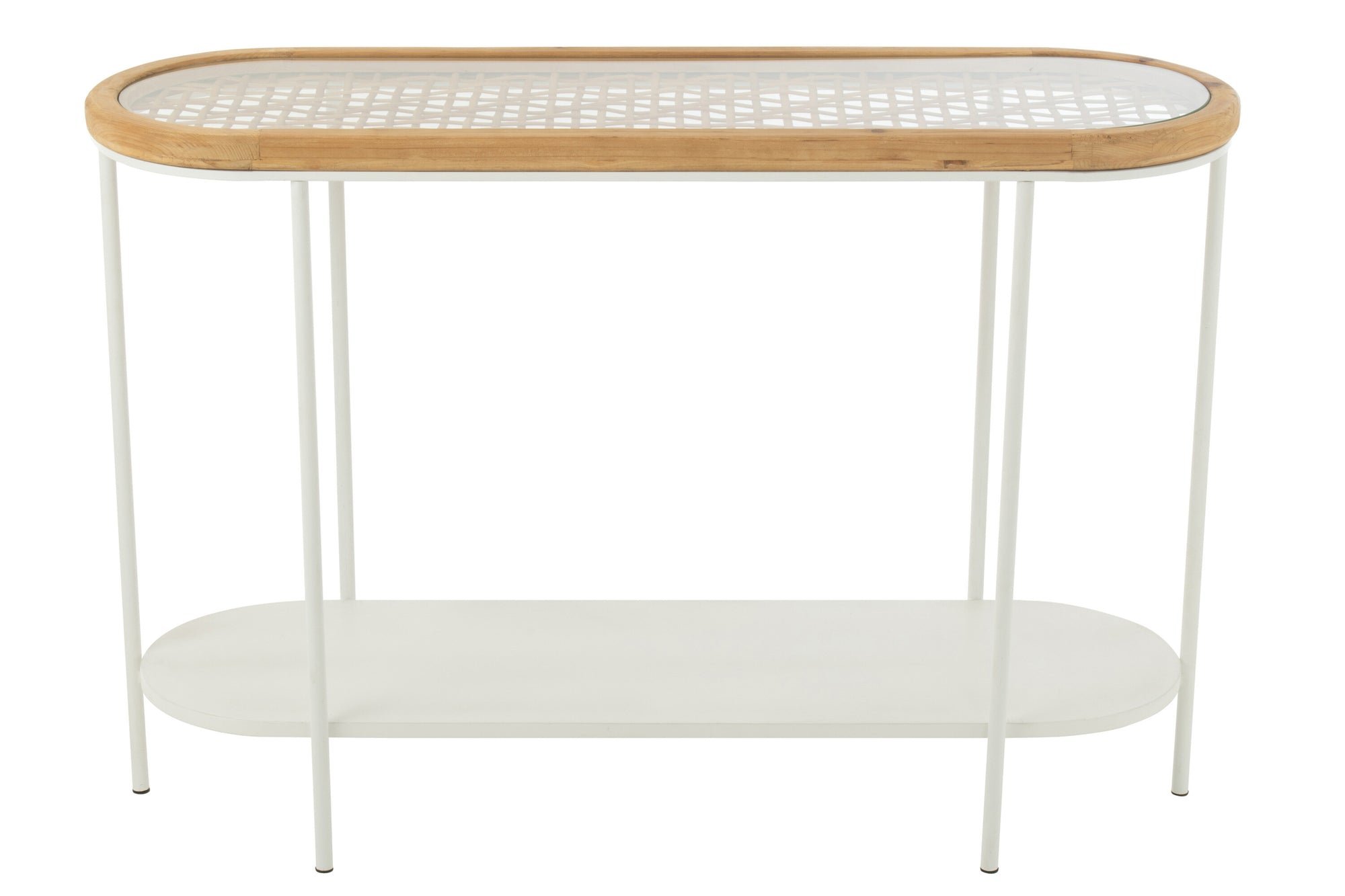 J-LINE CONSOLE MATI VURENHOUT/IJZER NATUURLIJK/WIT - Tuincentrum Lopik