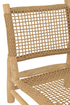 J-LINE BANK VITA TEAK/PLASTIC NATUREL - Tuincentrum Lopik