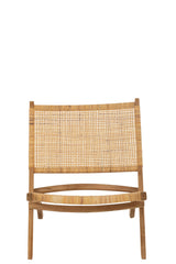 J-LINE VOUWSTOEL ROTAN/TEAK NATUREL - Tuincentrum Lopik