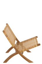 J-LINE VOUWSTOEL ROTAN/TEAK NATUREL - Tuincentrum Lopik