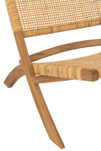 J-LINE VOUWSTOEL ROTAN/TEAK NATUREL - Tuincentrum Lopik